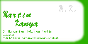 martin kanya business card